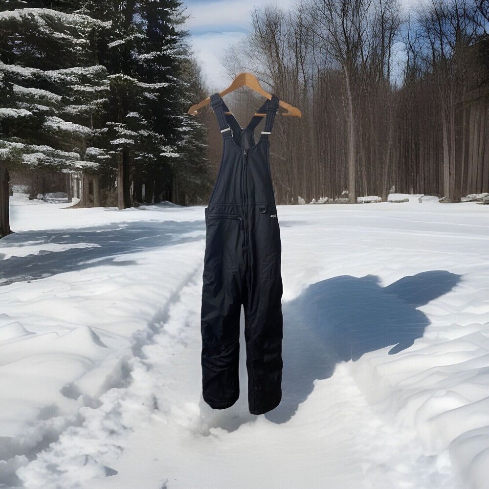 Ski Gear Snow Boarding Ski Bibs Youth Large Black Adjustable Pockets Sledding